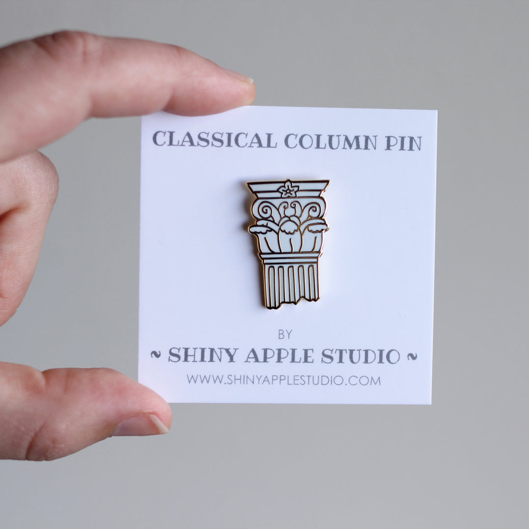 Corinthian Column Pin – Shiny Apple Studio