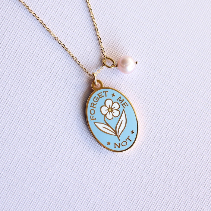 Forget Me Not Necklace - Blue